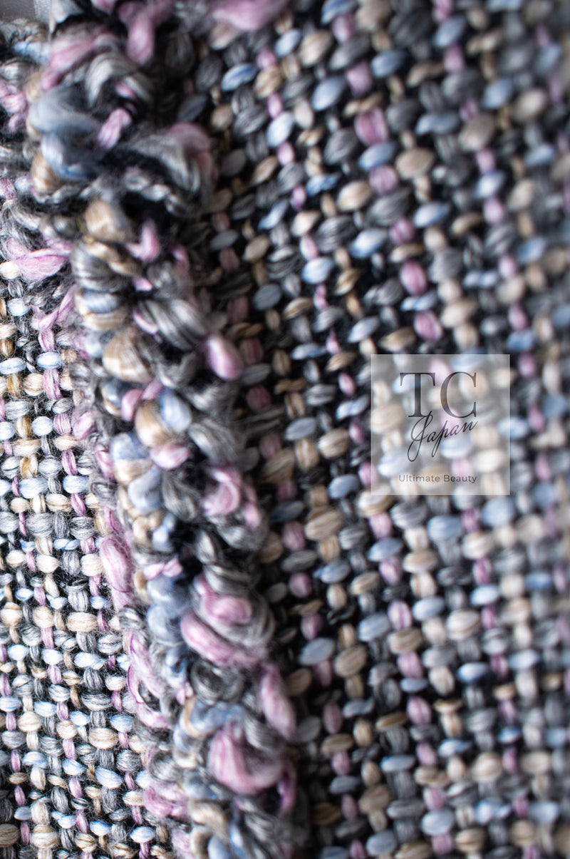 CHANEL 03A Lavender Pink Gray Multicolor Lesage Wool Tweed Jacket 34 36 シャネル ラベンダー ピンク グレー ルサージュ ツイード ジャケット 即発