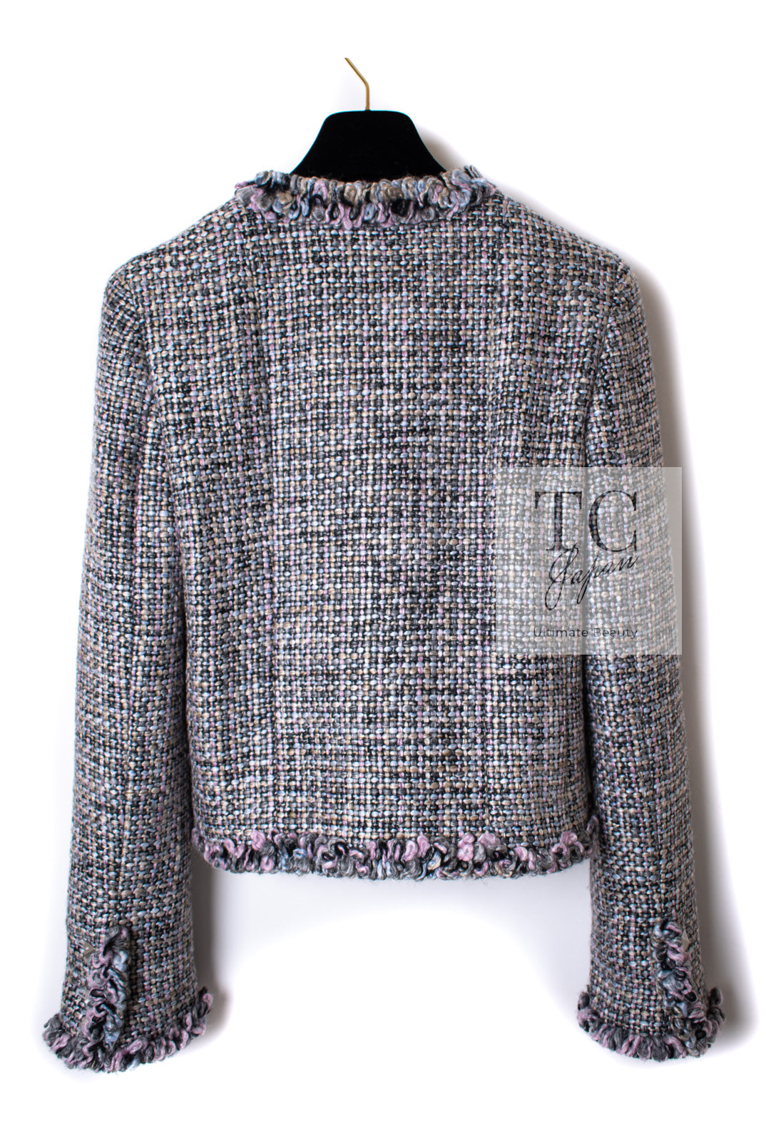 CHANEL 03A Lavender Pink Gray Multicolor Lesage Wool Tweed Jacket 34 36 シャネル ラベンダー ピンク グレー ルサージュ ツイード ジャケット 即発