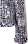 CHANEL 03A Lavender Pink Gray Multicolor Lesage Wool Tweed Jacket 34 36 シャネル ラベンダー ピンク グレー ルサージュ ツイード ジャケット 即発