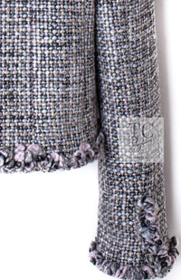 CHANEL 03A Lavender Pink Gray Multicolor Lesage Wool Tweed Jacket 34 36 シャネル ラベンダー ピンク グレー ルサージュ ツイード ジャケット 即発