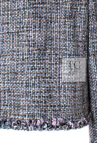 CHANEL 03A Lavender Pink Gray Multicolor Lesage Wool Tweed Jacket 34 36 シャネル ラベンダー ピンク グレー ルサージュ ツイード ジャケット 即発