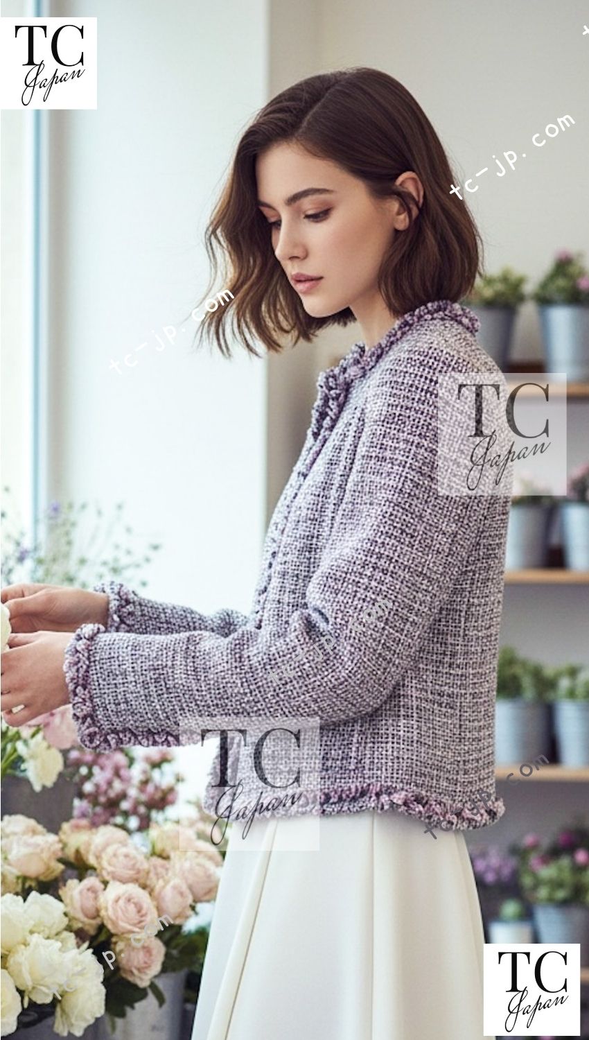 CHANEL 03A Lavender Pink Gray Multicolor Lesage Wool Tweed Jacket 34 36 シャネル ラベンダー ピンク グレー ルサージュ ツイード ジャケット 即発