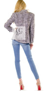CHANEL 03A Lavender Pink Gray Multicolor Lesage Wool Tweed Jacket 42 シャネル ラベンダー ピンク グレー ルサージュ ツイード ジャケット 即発