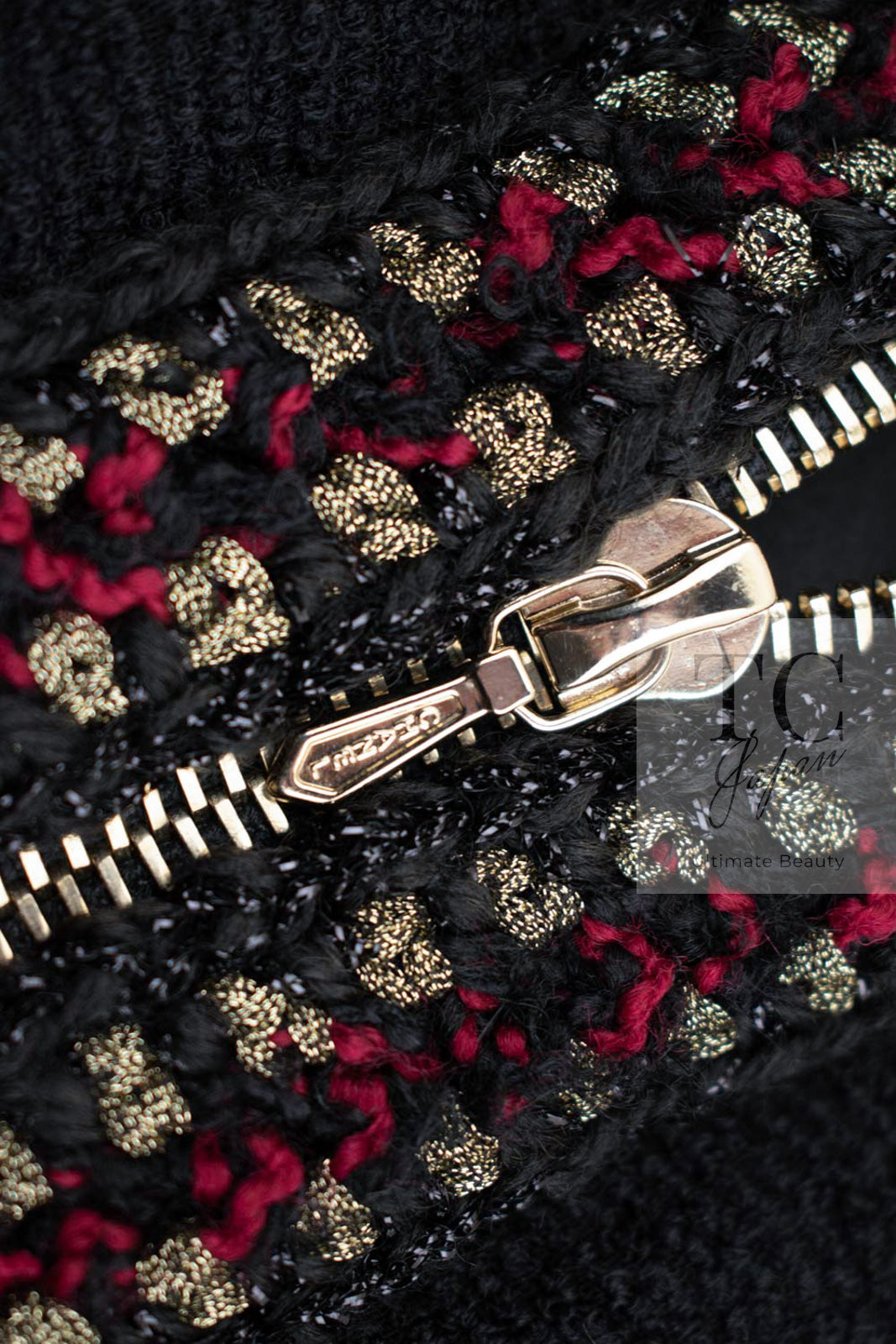 CHANEL 10PF Black Zipper Pocket Wool Silk Jacket 38 シャネル ブラック ジッパー ポケット ウール シルク ジャケット 即発