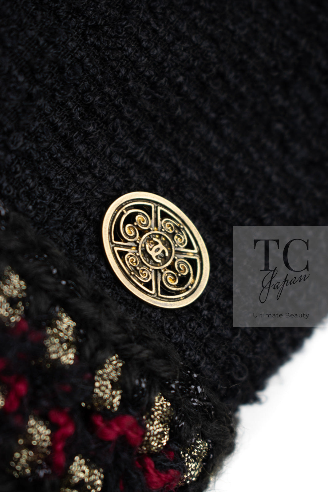 CHANEL 10PF Black Zipper Pocket Wool Silk Jacket 38 シャネル ブラック ジッパー ポケット ウール シルク ジャケット 即発