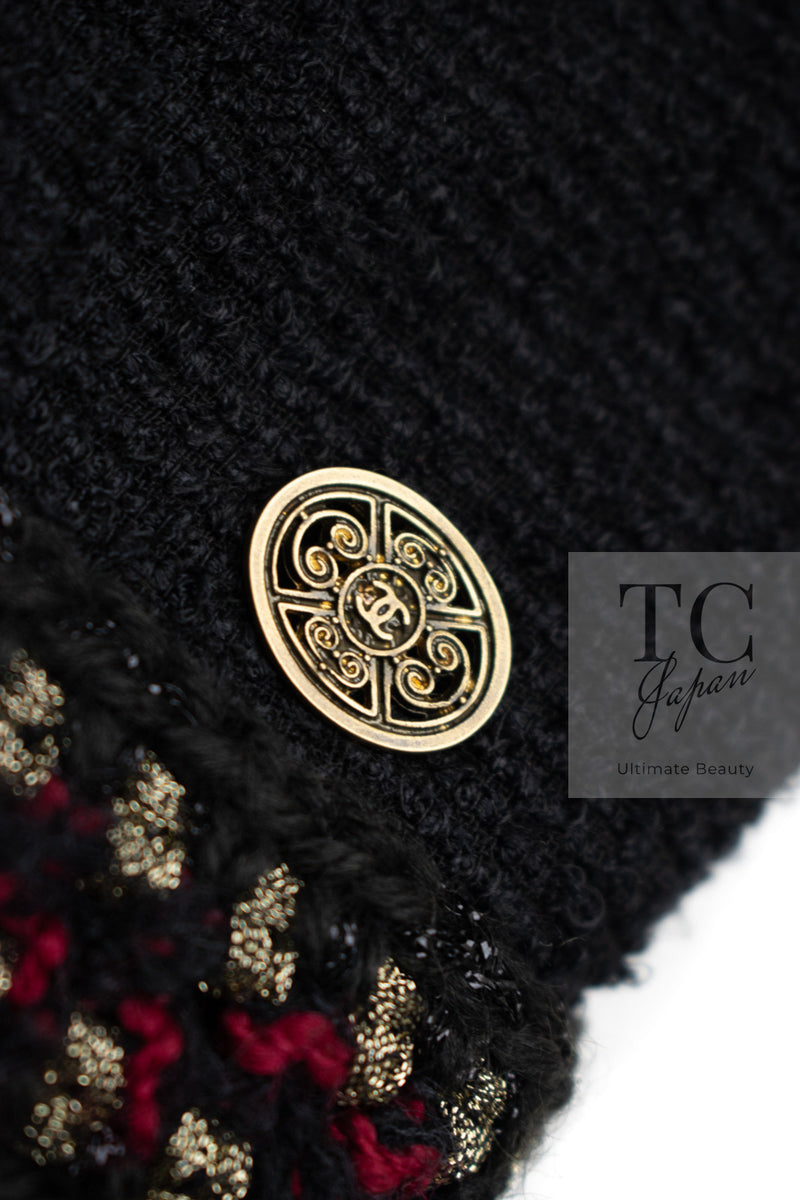 CHANEL 10PF Black Zipper Pocket Wool Silk Jacket 38 シャネル ブラック ジッパー ポケット ウール シルク ジャケット 即発