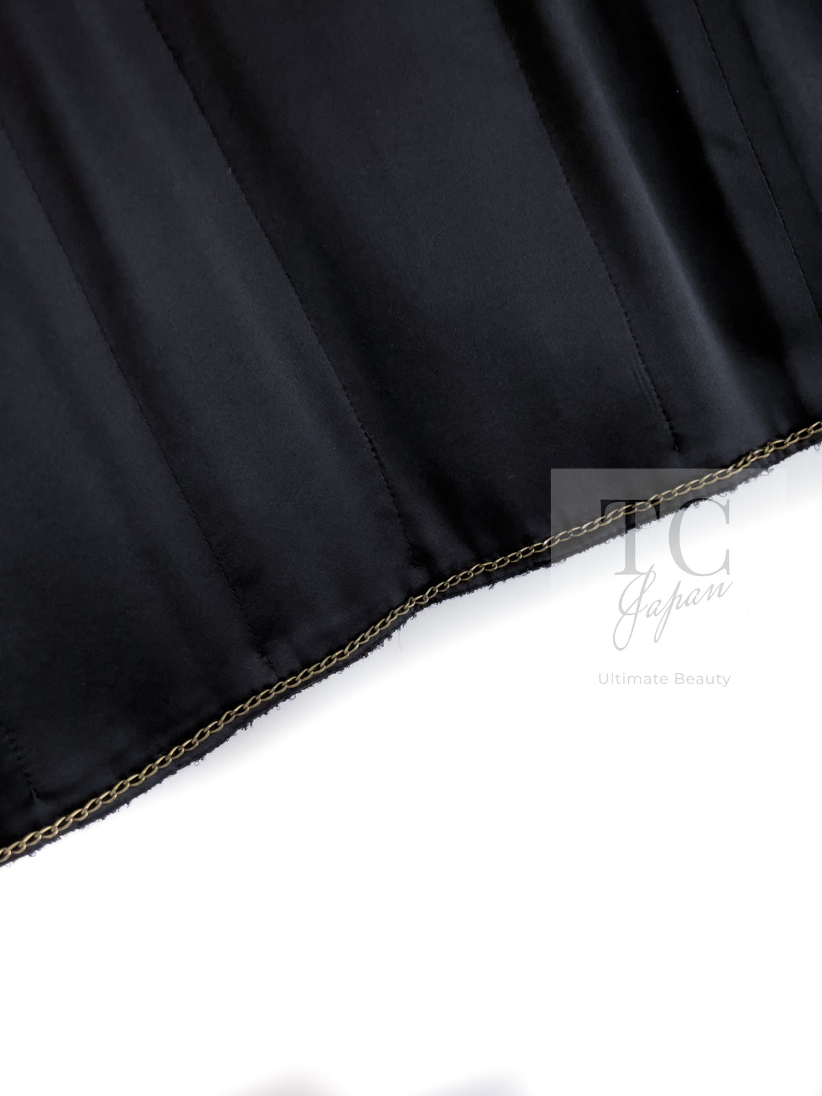 CHANEL 10PF Black Zipper Pocket Wool Silk Jacket 38 シャネル ブラック ジッパー ポケット ウール シルク ジャケット 即発
