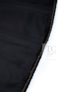 CHANEL 10PF Black Zipper Pocket Wool Silk Jacket 38 シャネル ブラック ジッパー ポケット ウール シルク ジャケット 即発
