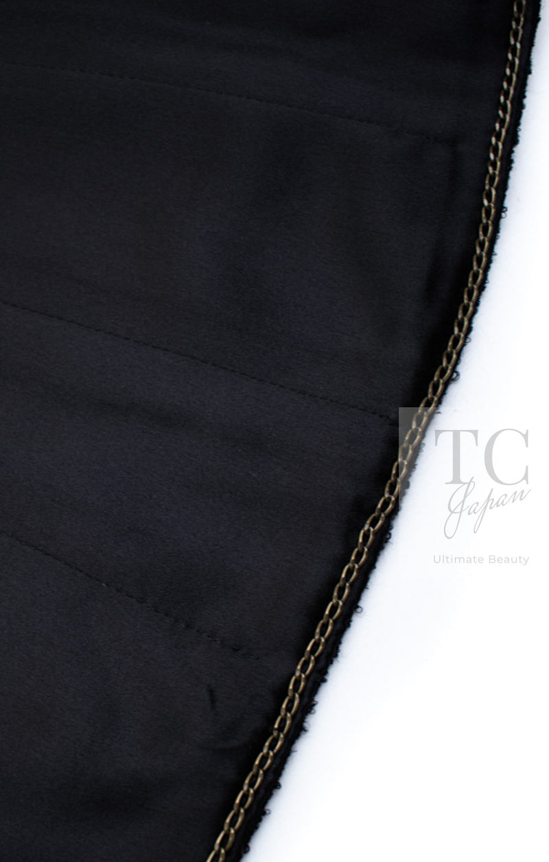 CHANEL 10PF Black Zipper Pocket Wool Silk Jacket 38 シャネル ブラック ジッパー ポケット ウール シルク ジャケット 即発