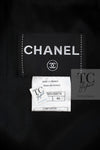 CHANEL 10PF Black Zipper Pocket Wool Silk Jacket 38 シャネル ブラック ジッパー ポケット ウール シルク ジャケット 即発