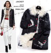 CHANEL 17B Black Silk Ivory Fantasy Fur Jacket Coat 48 シャネル ブラック シルク アイボリー ファー ジャケット コート 即発