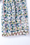 CHANEL 18C Green White Blue Fantasy Tweed Jacket 36 シャネル グリーン ホワイト ブルー ファンタジー ツイード ジャケット 即発