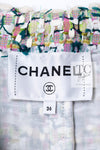 CHANEL 18C Green White Blue Fantasy Tweed Jacket 36 シャネル グリーン ホワイト ブルー ファンタジー ツイード ジャケット 即発