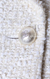 CHANEL 19C Ivory LA PAUSA Buttons Double Jacket 36 38 シャネル アイボリー ラ パウザ ロゴ ボタン ダブル ジャケット 即発
