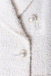 CHANEL 19C Ivory LA PAUSA Buttons Double Jacket 36 38 シャネル アイボリー ラ パウザ ロゴ ボタン ダブル ジャケット 即発