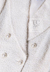 CHANEL 19C Ivory LA PAUSA Buttons Double Jacket 36 38 シャネル アイボリー ラ パウザ ロゴ ボタン ダブル ジャケット 即発