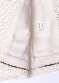 CHANEL 19C Ivory LA PAUSA Buttons Double Jacket 36 38 シャネル アイボリー ラ パウザ ロゴ ボタン ダブル ジャケット 即発
