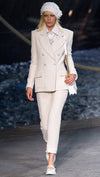 CHANEL 19C Ivory LA PAUSA Buttons Double Jacket 36 38 シャネル アイボリー ラ パウザ ロゴ ボタン ダブル ジャケット 即発