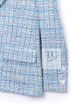 CHANEL 19C Light Blue LA PAUSA Buttons Tweed Jacket 40 シャネル ライト ブルー ラ パウザ ボタン ツイード ジャケット 即発