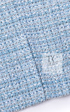 CHANEL 19C Light Blue LA PAUSA Buttons Tweed Jacket 40 シャネル ライト ブルー ラ パウザ ボタン ツイード ジャケット 即発