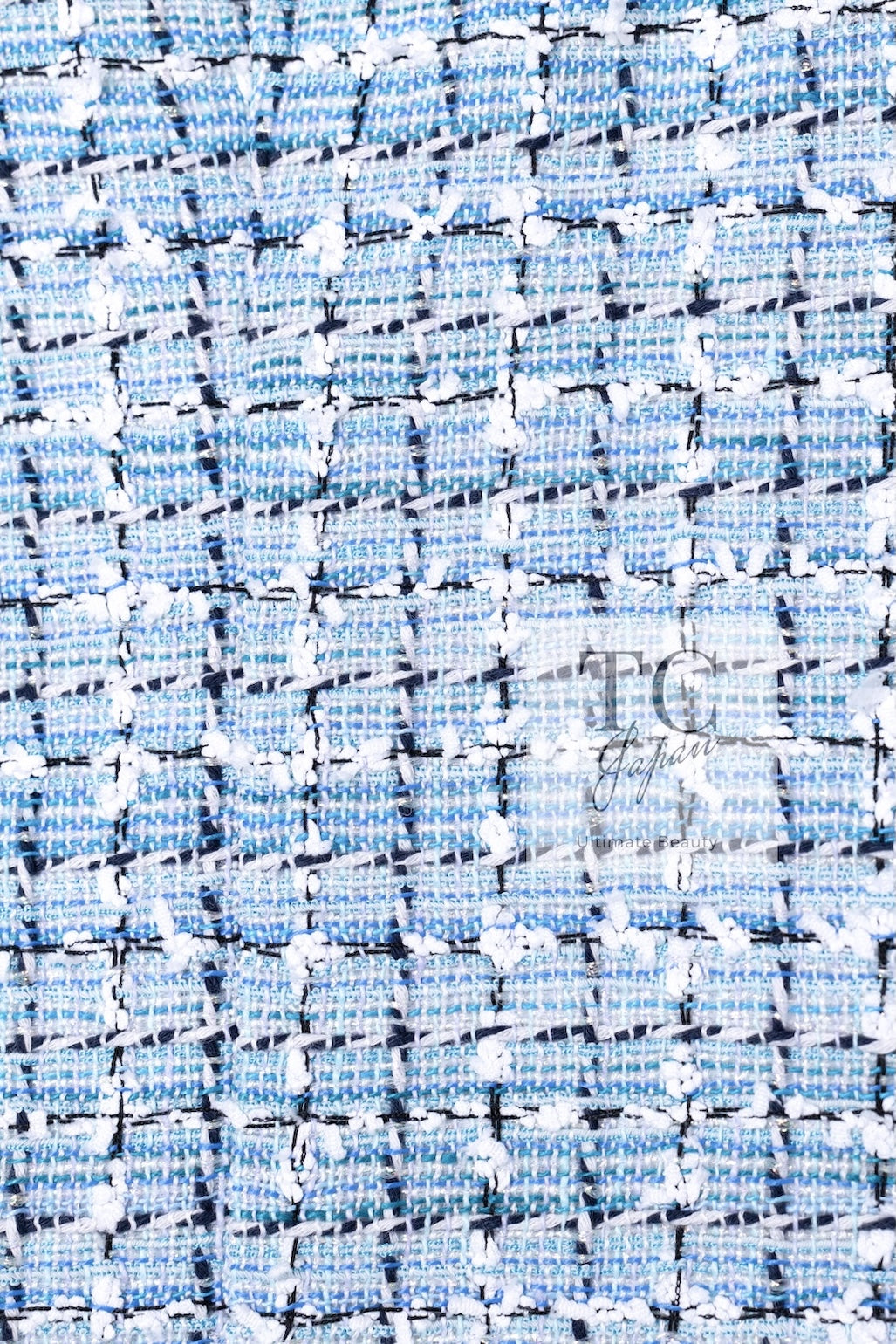 CHANEL 19C Light Blue LA PAUSA Buttons Tweed Jacket 40 シャネル ライト ブルー ラ パウザ ボタン ツイード ジャケット 即発