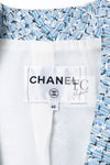 CHANEL 19C Light Blue LA PAUSA Buttons Tweed Jacket 40 シャネル ライト ブルー ラ パウザ ボタン ツイード ジャケット 即発