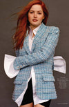 CHANEL 19C Light Blue LA PAUSA Buttons Tweed Jacket 40 シャネル ライト ブルー ラ パウザ ボタン ツイード ジャケット 即発