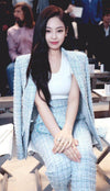 CHANEL 19C Light Blue LA PAUSA Buttons Tweed Jacket 40 シャネル ライト ブルー ラ パウザ ボタン ツイード ジャケット 即発