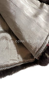 CHANEL 05A Rabbit Fur Trim Raspberry Brown Tweed Jacket Skirt Suit 38 シャネル ラビット・ファートリム・ラズベリー・ブラウン・ツイード・ジャケット・スカート・スーツ 即発