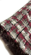 CHANEL 05A Rabbit Fur Trim Raspberry Brown Tweed Jacket Skirt Suit 38 シャネル ラビット・ファートリム・ラズベリー・ブラウン・ツイード・ジャケット・スカート・スーツ 即発