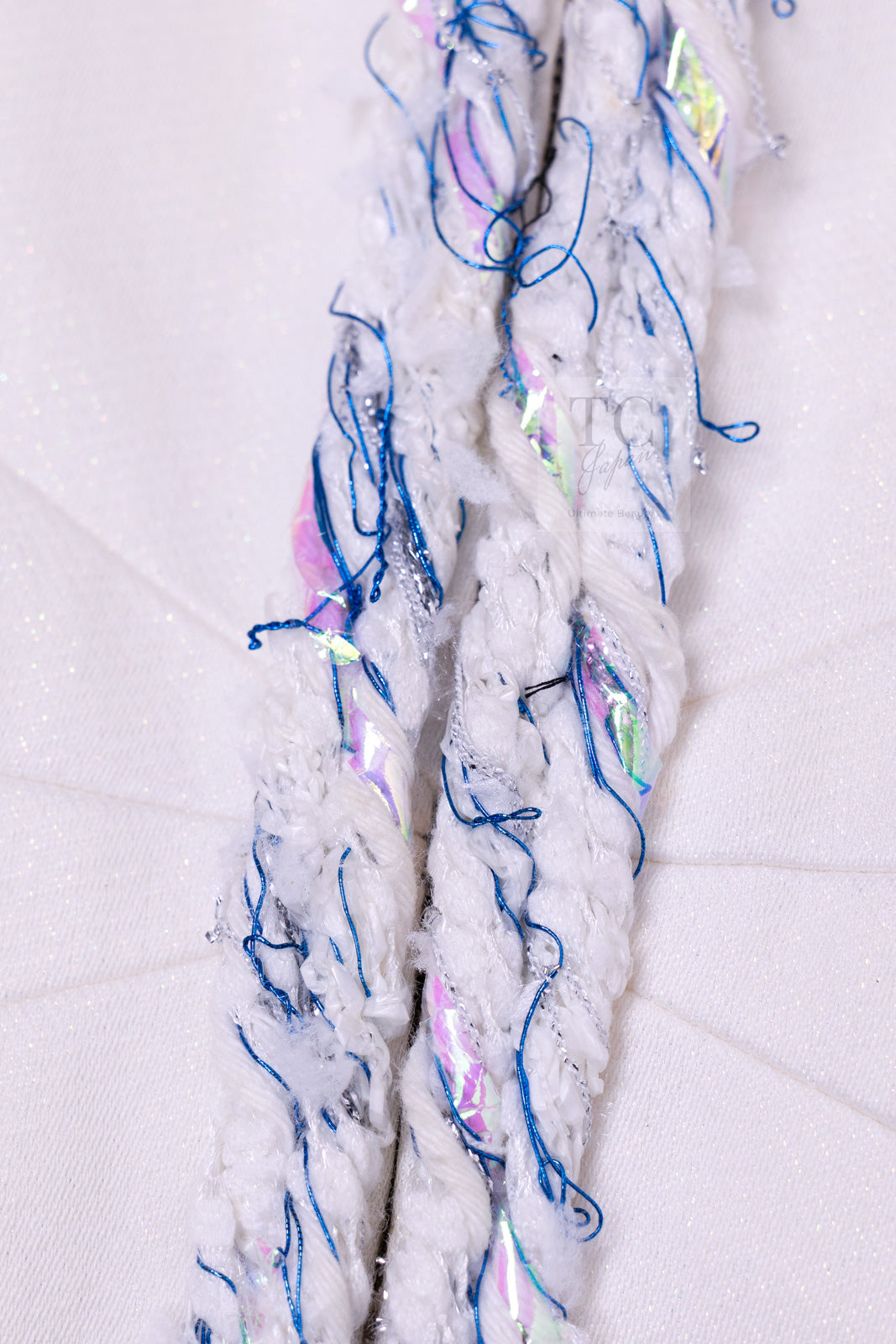 CHANEL 18S White Blue Trim Zipup Cotton Jacket 38 シャネル ホワイト ブルー トリム ジップアップ コットン ジャケット 即発