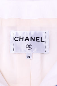 CHANEL 18S White Blue Trim Zipup Cotton Jacket 38 シャネル ホワイト ブルー トリム ジップアップ コットン ジャケット 即発
