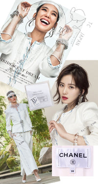 CHANEL 18S White Blue Trim Zipup Cotton Jacket 38 シャネル ホワイト ブルー トリム ジップアップ コットン ジャケット 即発