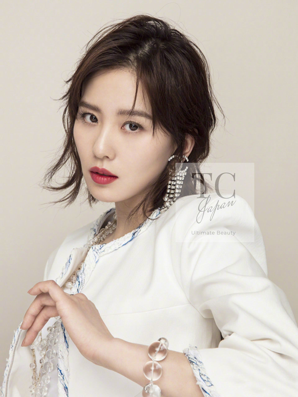 CHANEL 18S White Blue Trim Zipup Cotton Jacket 38 シャネル ホワイト ブルー トリム ジップアップ コットン ジャケット 即発