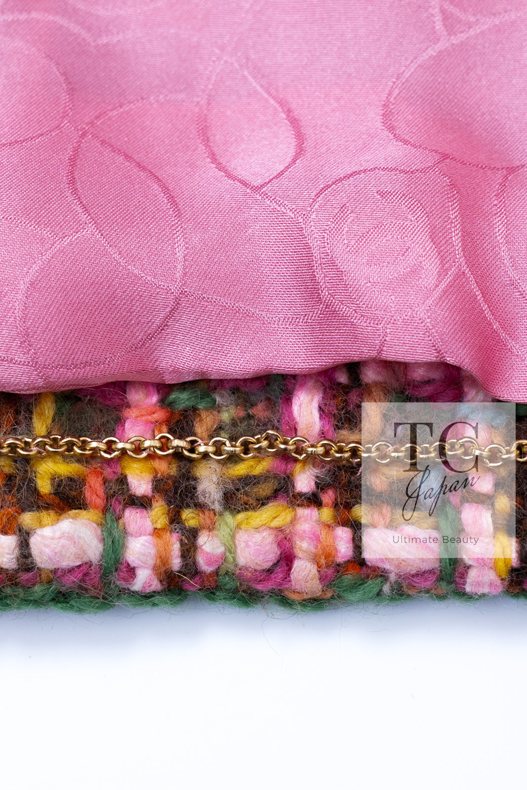 シャネル CHANEL アイボリー×レッド×マルチ 花柄 美品 スカーフ