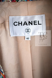 CHANEL 17S Multicolor Tweed Zipper Jacket with Plum Trim & Velcro Accent 38 シャネル マルチカラー プラムトリム ツイード ジッパー ジャケット マジックテープ 装飾 即発 - TC JAPAN