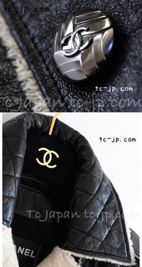 CHANEL 11A Black Matelasse Lambskin Leather Double Coat 36 シャネル ブラック マトラッセ ラムスキン レザー ダブル コート 即発