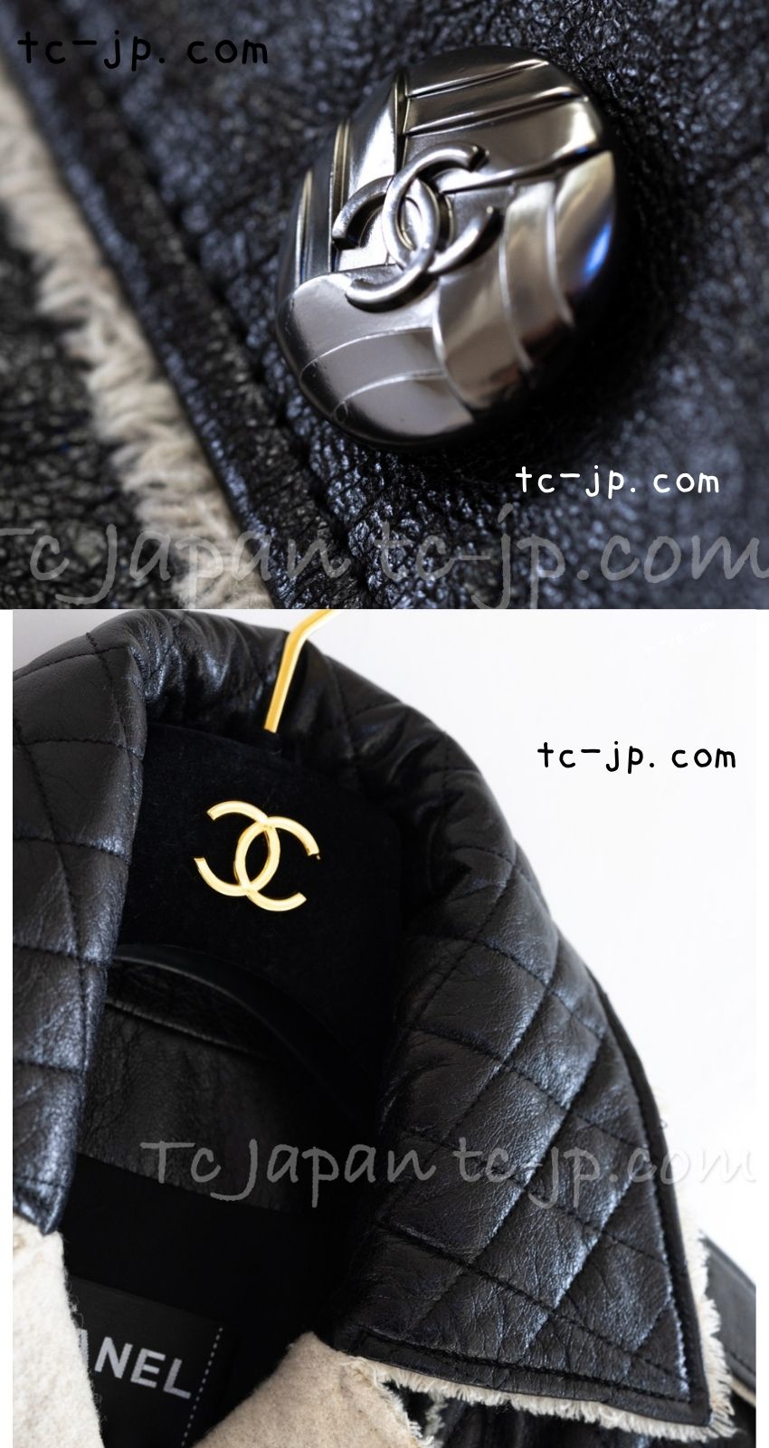 CHANEL 11A Black Matelasse Lambskin Leather Double Coat 36 シャネル ブラック マトラッセ ラムスキン レザー ダブル コート 即発