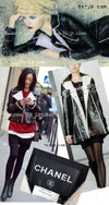 CHANEL 11A Black Matelasse Lambskin Leather Double Coat 36 シャネル ブラック マトラッセ ラムスキン レザー ダブル コート 即発