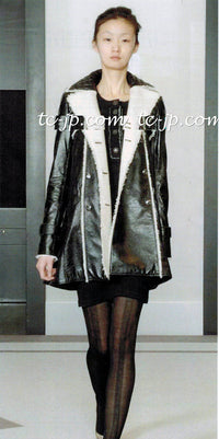 CHANEL 11A Black Matelasse Lambskin Leather Double Coat 36 シャネル ブラック マトラッセ ラムスキン レザー ダブル コート 即発