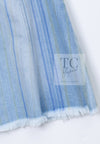 CHANEL 18S Light Blue Cotton Wash Denim Camellia Jacket Skirt Suit Set Up 36 38 シャネル ライト ブルー コットン デニム ウォッシュ カメリア ジャケット スカート スーツ セット アップ 即発