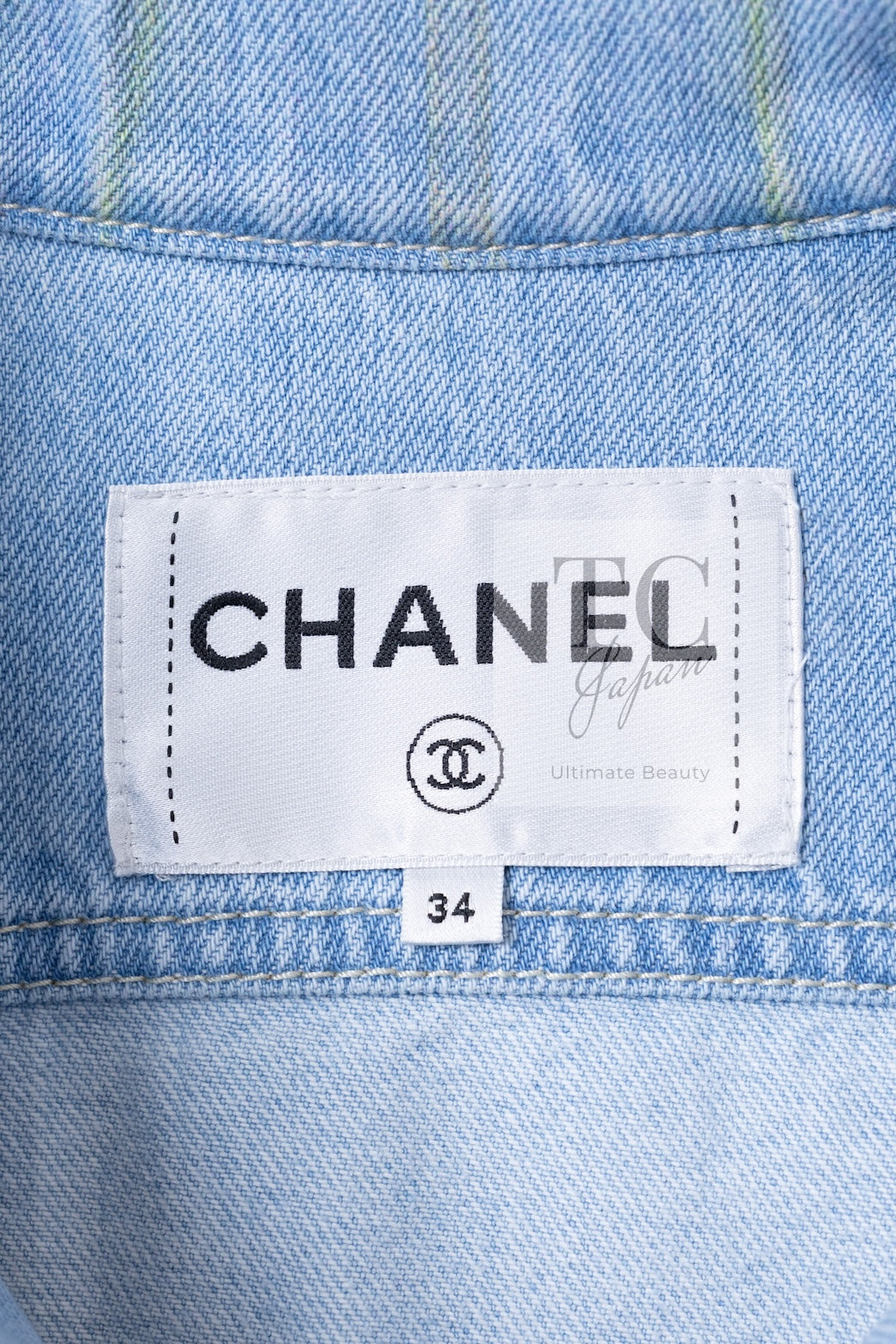 CHANEL 18S Light Blue Cotton Wash Denim Camellia Jacket Skirt Suit Set Up 36 38 シャネル ライト ブルー コットン デニム ウォッシュ カメリア ジャケット スカート スーツ セット アップ 即発