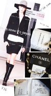 CHANEL 12A Black CC Logo Riders Blouson Coat Jacket 34 36 38 40 シャネル ブラック CC ロゴ ライダース ウール ブルゾン コート ジャケット 即発