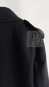 CHANEL 12A Black CC Logo Riders Blouson Coat Jacket 34 36 38 40 シャネル ブラック CC ロゴ ライダース ウール ブルゾン コート ジャケット 即発