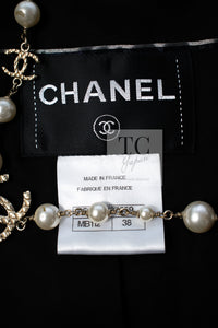 CHANEL 15C Gray White Black Sequin Gripoix Buttons Tweed Jacket 36 38 シャネル グレー ホワイト ブラック スパンコール ツイード ジャケット グリポワボタン 即発