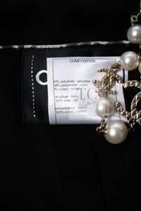 CHANEL 15C Gray White Black Sequin Gripoix Buttons Tweed Jacket 36 38 シャネル グレー ホワイト ブラック スパンコール ツイード ジャケット グリポワボタン 即発