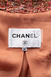 CHANEL 16PF Orange Brown Beige Tweed Jacket Cape 34 36 38 シャネル オレンジ ブラウン ベージュ ツイード ジャケット ポンチョ ケープ 即発