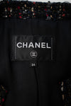 CHANEL 17PF Black Red Blue Mix Fantasy Tweed Jacket 34 ブラック レッド ブルー ミックス ファンタジー ツイード ジャケット 即発