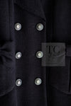 CHANEL 16B Dark Navy Bow Accents Wool Tweed Jacket 40 シャネル ダーク ネイビー リボン装飾 ウール ツイード ジャケット 即発