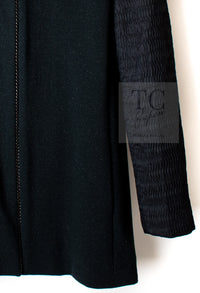 CHANEL Black Chain Trim Cotton Jacket 38 シャネル ブラック チェーン トリミング コットン ジャケット 即発